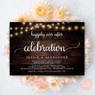 Wedding Elopement, Happily Ever After Celebration Invitation