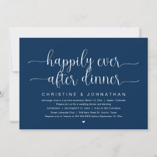 Wedding Elopement, Happily Ever After Dinner Invitation