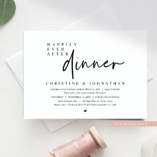 Wedding Elopement, Happily Ever After Dinner Party Invitation