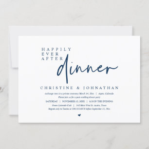 Wedding Elopement, Happily Ever After Dinner Party Invitation