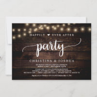 Wedding Elopement, Happily Ever After Party Invita