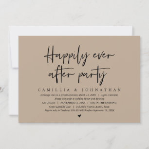 Wedding Elopement, Happily Ever After Party Invita Invitation