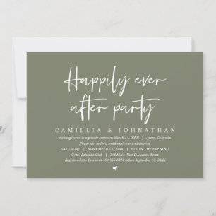 Wedding Elopement, Happily Ever After Party Invita Invitation