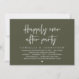 Wedding Elopement, Happily Ever After Party Invitation