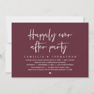 Wedding Elopement, Happily Ever After Party Invitation