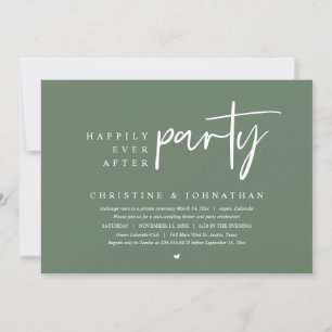 Wedding Elopement, Happily Ever After Party Invitation