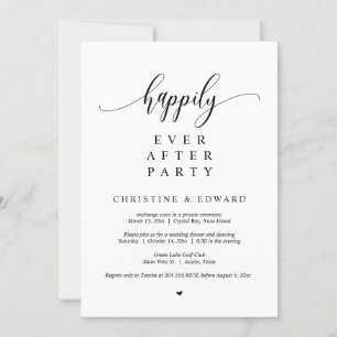 Wedding Elopement, Happily Ever After Party Invitation