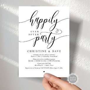 Wedding Elopement, Happily Ever After Party  Invitation