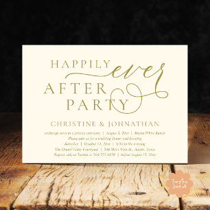 Wedding Elopement, Happily Ever After Party Invitation