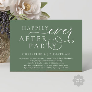 Wedding Elopement, Happily Ever After Party Invitation