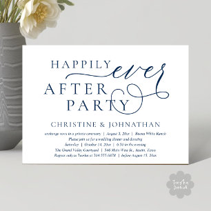 Wedding Elopement, Happily Ever After Party Invitation