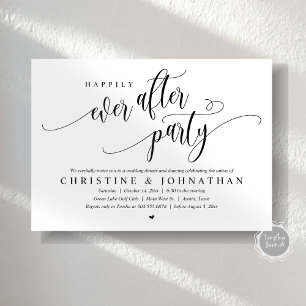 Wedding Elopement, Happily Ever After Party  Invitation