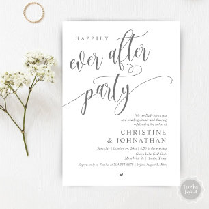 Wedding Elopement, Happily Ever After Party  Invitation