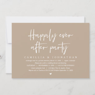 Wedding Elopement, Happily Ever After Party Invitation