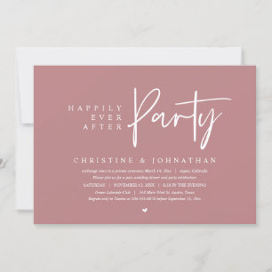 Wedding Elopement, Happily Ever After Party Invitation