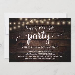 Wedding Elopement, Happily Ever After Party Invitation