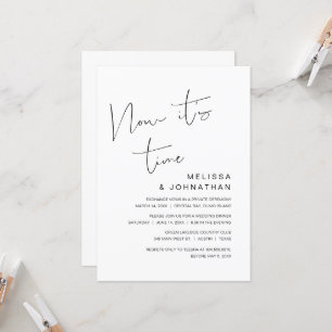 Wedding Elopement, Now it's time  Invitation