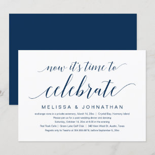 Wedding Elopement, Now it's time to celebrate Invi Invitation