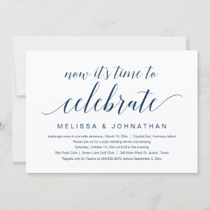 Wedding Elopement, Now it's time to celebrate Invi Invitation