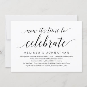 Wedding Elopement, Now it's time to celebrate Invitation