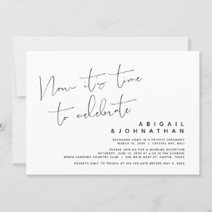 Wedding Elopement, Now it's time to celebrate Invitation