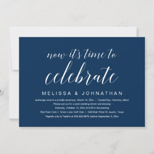 Wedding Elopement, Now it's time to celebrate Invitation