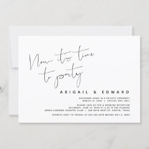 Wedding Elopement, Now it's time to party Invitation
