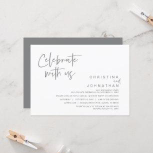Wedding Elopement Party, Celebrate with us Invitat Invitation