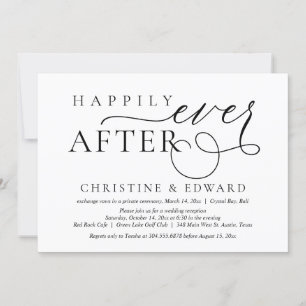 Wedding Elopement Party, Happily Ever After Invita Invitation
