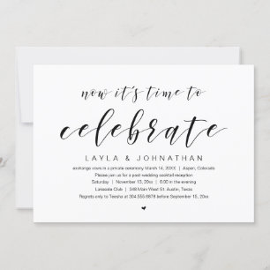 Wedding Elopement Party, it's time to celebrate Invitation