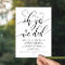 Wedding Elopement Party, Oh Yes, We Did Invitation