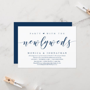 Wedding Elopement, Party With the Newlyweds Invita Invitation