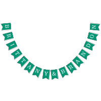 Wedding Emerald Green Simple Bride and Groom Names