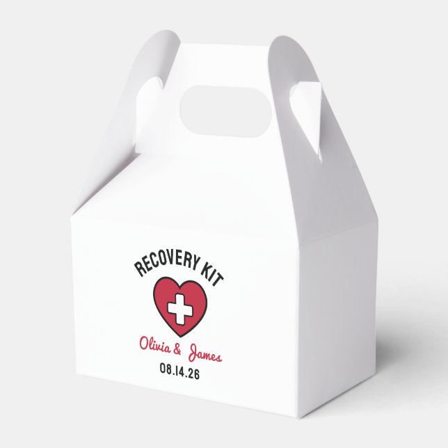 Wedding Emergency Survival Hangover Recovery Kit Favour Box (Front Side)