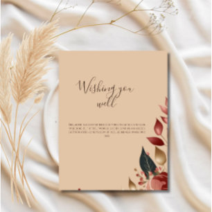 Wedding Encloser Card Modern Tropical Rose