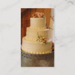 Wedding enclosure card with cake