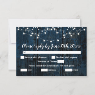 Wedding enclosure RSVP card