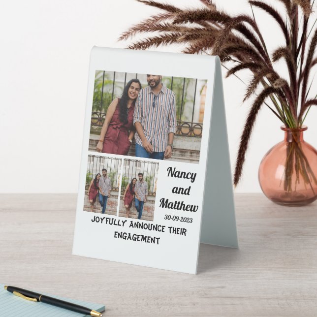 Wedding  Engagement custom 3 Photo Collage   (In SItu (Table))