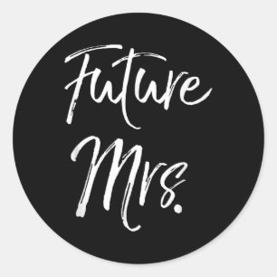 Wedding Engagement Gift For Women Fiance Gift Futu Classic Round Sticker
