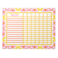 Wedding Engagement Organizer Tracker Planner Notes