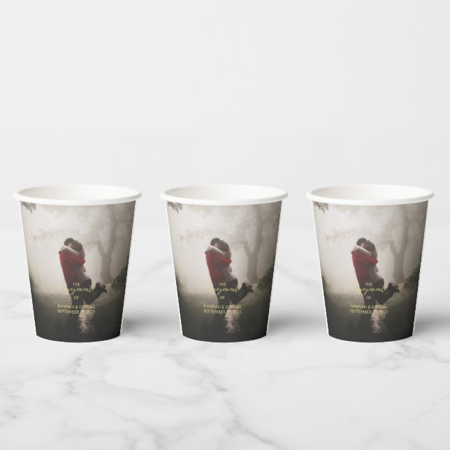 Wedding Engagement Party Add Photo Paper Cup (Multi)