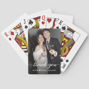Wedding Engagement Photo Thank You Favour Playing Cards