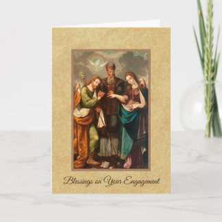 WEDDING ENGAGEMENT VIRGIN MARY ST. JOSEPH CARD