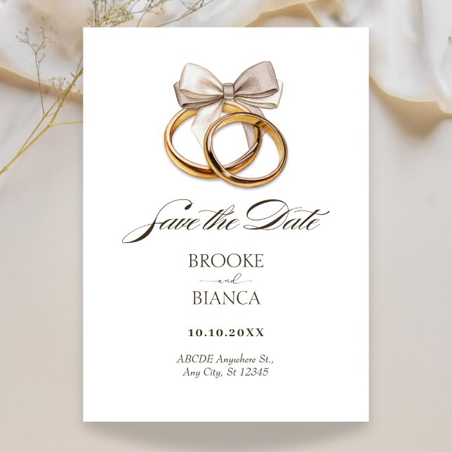 Wedding engagent ring couple simple  save the date (Creator Uploaded)