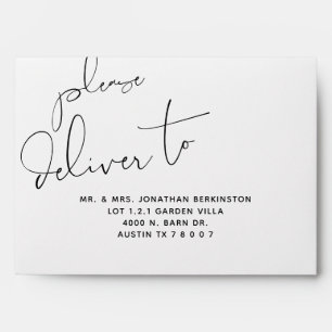 Wedding Envelope in Modern Minimalist themed