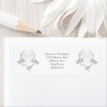 Wedding Envelope Return Address Label Dragonflies