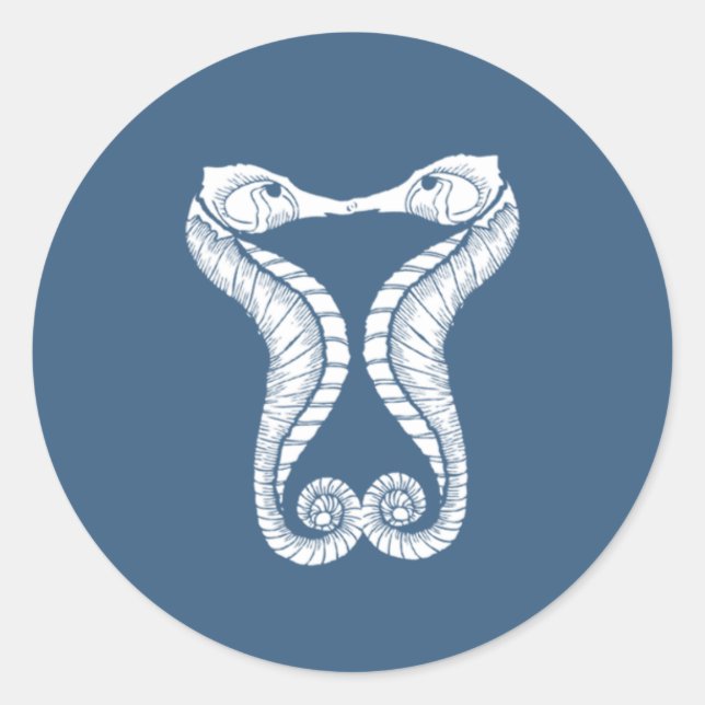 Wedding Envelope Seal | Seahorses | (Front)