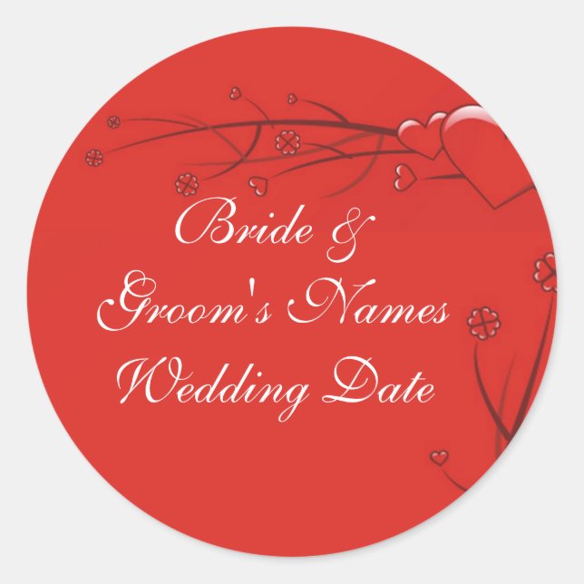 Wedding Envelope Seal Sticker Template (Front)