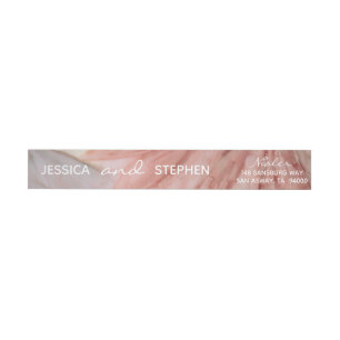 Wedding Envelope WrapAround Label Pinks Lavenders