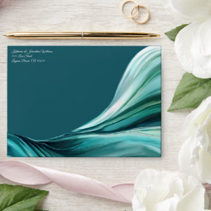Wedding Envelopes-Modern Emerald Green- Envelope